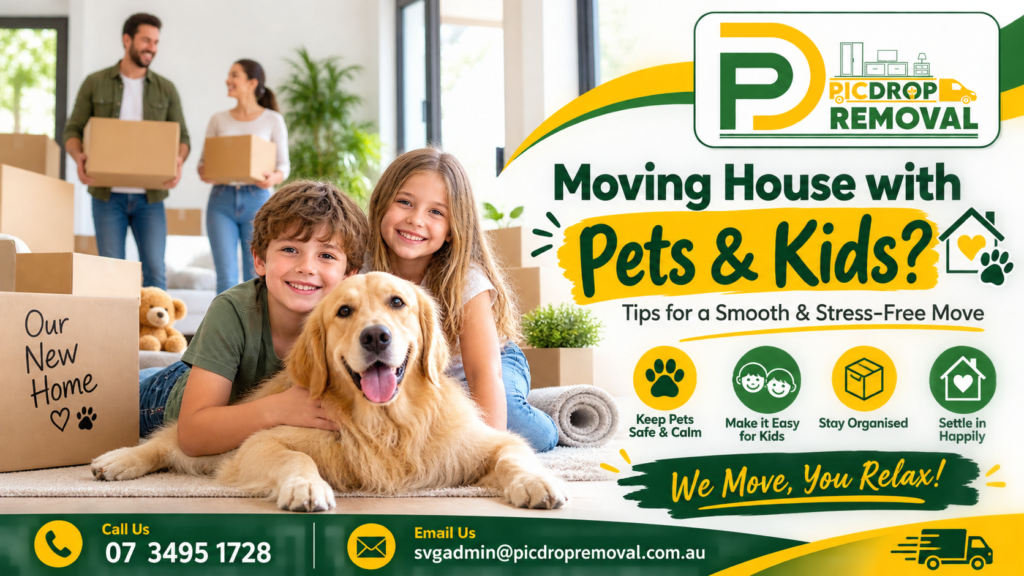 Moving House with Pets and Kids in Brisbane | Dollar Mover